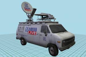 News Van van, vehicle, truck, carriage, car, metro, transit, transport, news, media, communication, radar